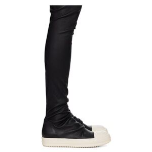 RICK OWENS black Knee High Stocking Sneakers sz 39